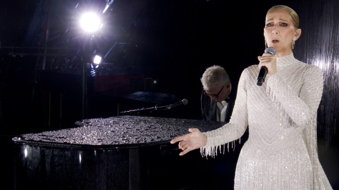 Celine Dion performs at the Opening Ceremony of the Paris Olympics. (PHOTO: VIA DEADLINE, IOC/GETTY IMAGES)