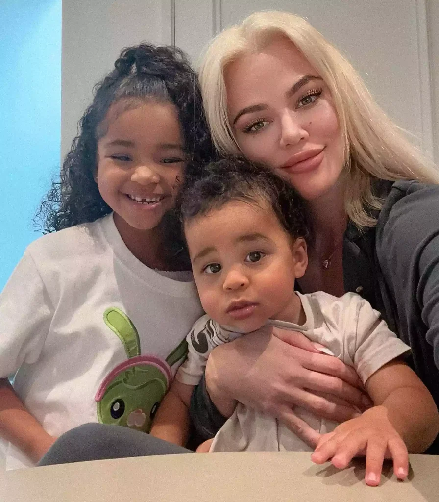 Khloé Kardashian with daughter True and son Tatum. (PHOTO: KHLOE KARDASHIAN/INSTAGRAM)