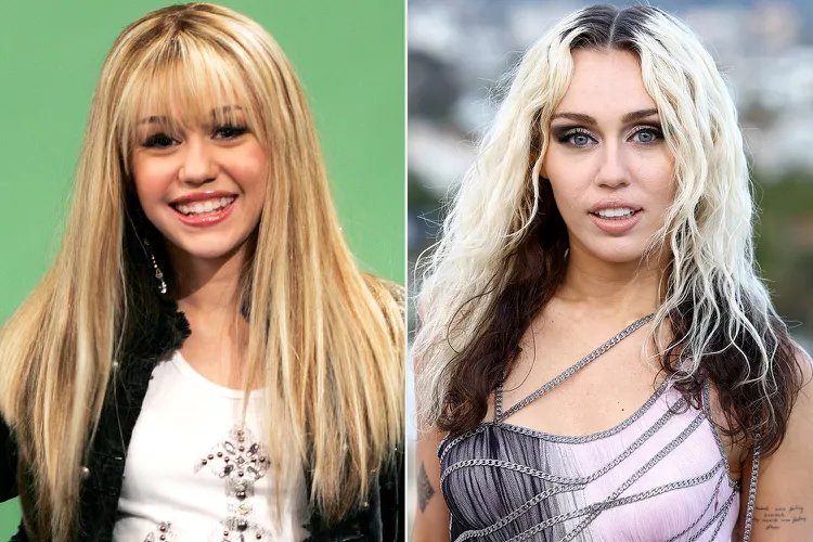 Hannah Montana and Miley Cyrus. (PHOTO: VIA PEOPLE, DISNEY CHANNEL/BYRON COHEN; Arturo Holmes/Getty)