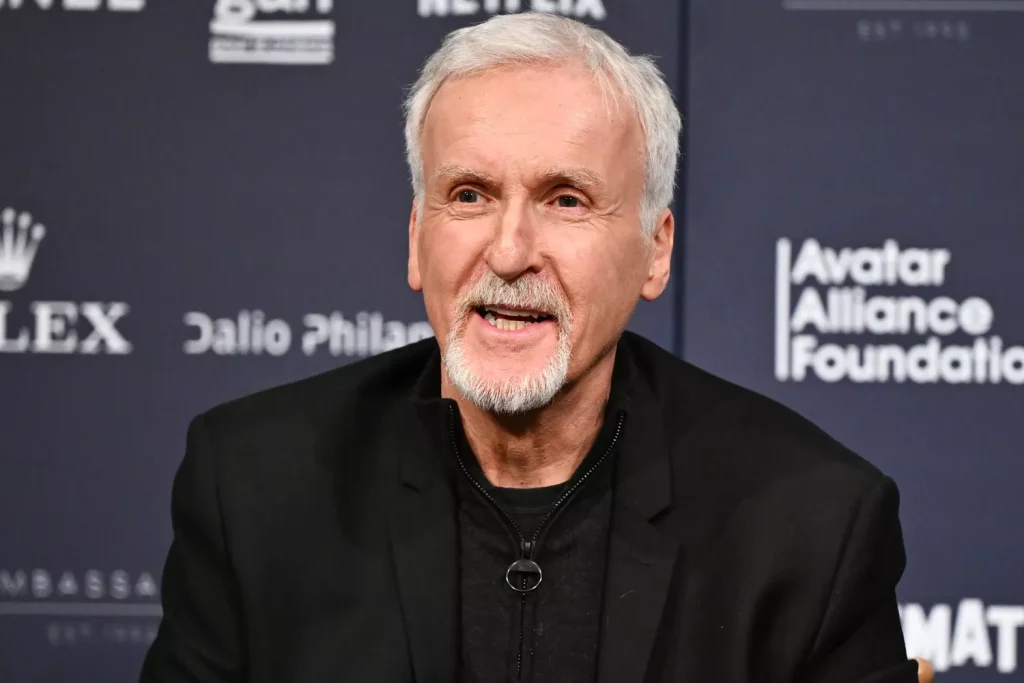 James Cameron on April 3, 2024. (PHOTO: VIA PEOPLE, Stephane Cardinale - Corbis/Corbis via Getty)