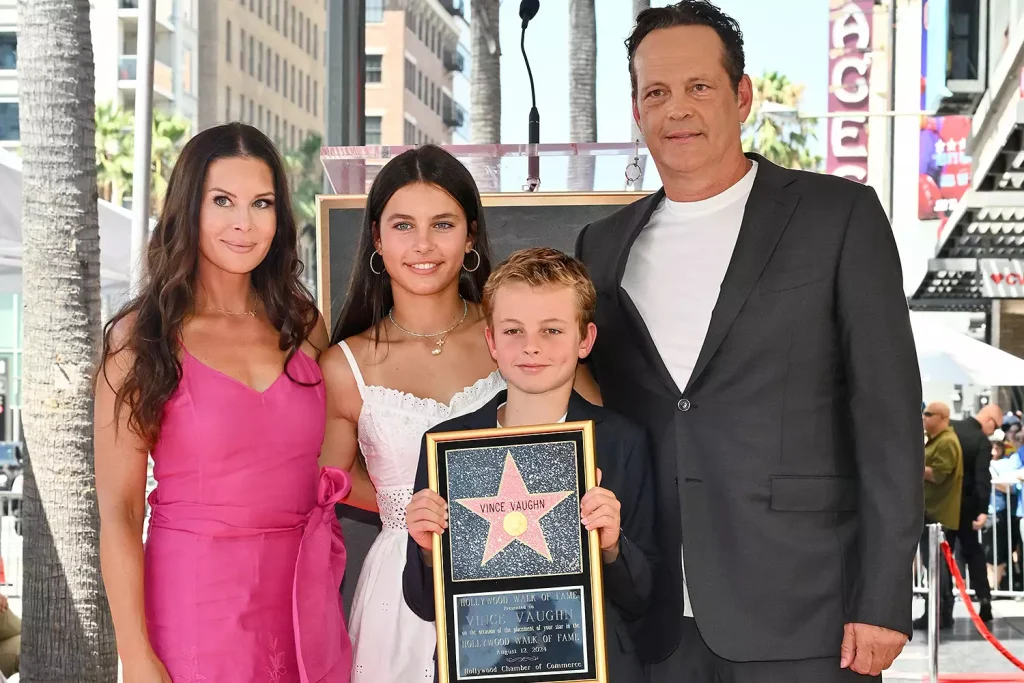 Kyla Weber, Locklyn Kyla Vaughn, Vernon Lindsay Vaughn and Vince Vaughn. (PHOTO: VIA PEOPLE, Michael Buckner/Variety via Getty Images)