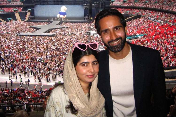 Malala Yousafzai and husband Asser Malik. (Photo: Malala Yousafzai/Instagram)