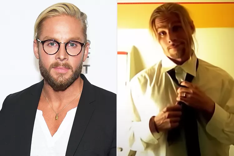 Matthew Felker in 2018 and in the 'Toxic' music video. (PHOTO: VIA PEOPLE, Dimitrios Kambouris/Getty; Britney Spears/YouTube)