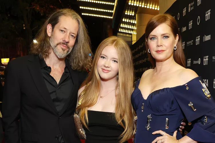 Darren Le Gallo, Aviana Olea Le Gallo and Amy Adams attend the premiere of 'Nightbitch' during the 2024 Toronto International Film Festival on Sept. 7, 2024. (PHOTO: VIA PEOPLE, Monica Schipper/Getty)