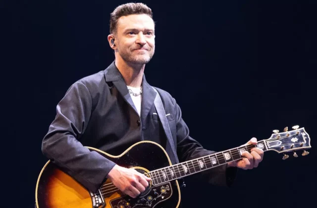 Justin Timberlake onstage in April 2024 in Vancouver. (PHOTO: VIA PEOPLE, Kevin Mazur/Getty)