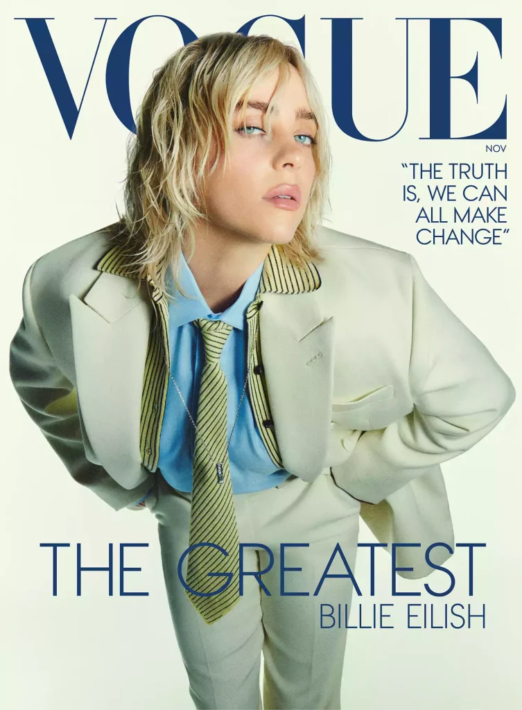 Billie Eilish on the cover of Vogue.