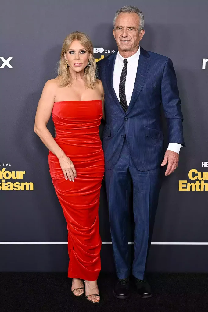 Cheryl Hines and Robert F. Kennedy Jr. at the season 12 premiere of HBO's 'Curb Your Enthusiasm' on Jan. 30, 2024.