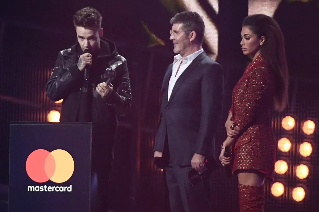 Liam Payne, Simon Cowell and Nicole Scherzinger.