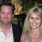 Matthew Perry with mom Suzanne during LA Kings & the Canadian Community Pay Tribute to Garnet "Ace" Bailey at The Canadian Residence in Los Angeles, California, United States.