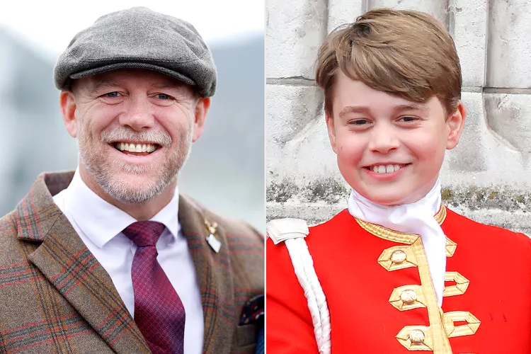 Mike Tindall and Prince George. [PHOTO: VIA PEOPLE, Max Mumby/Indigo/Getty (2)]