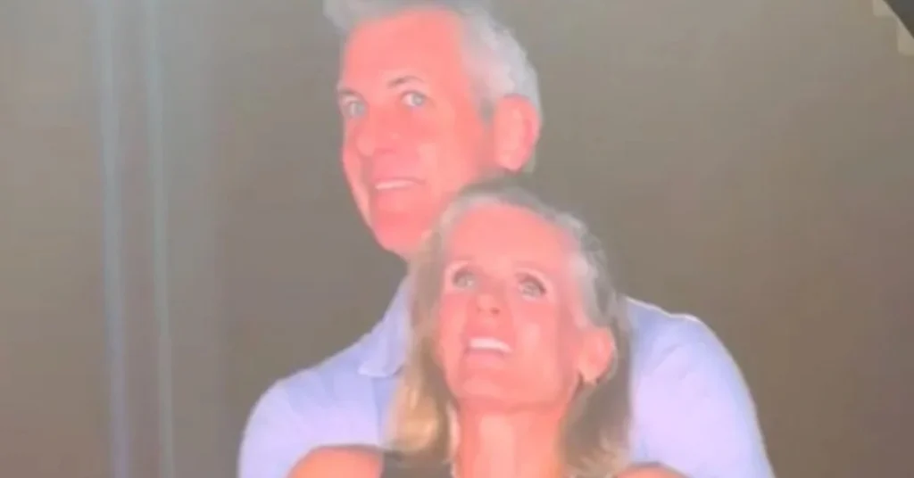 Andy Byron and Kristin Cabot at the Coldplay concert.